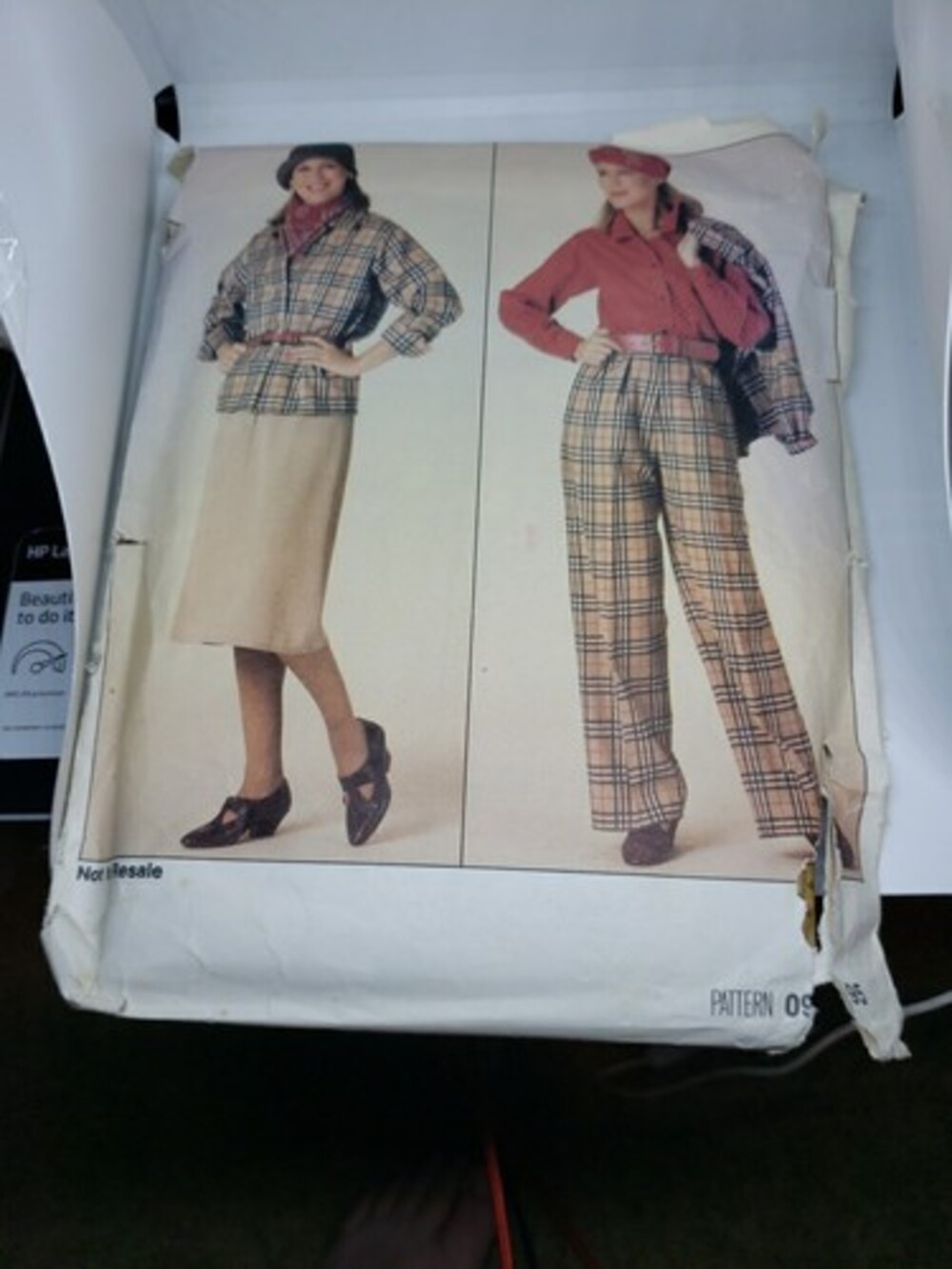 Vogue 0995 JACKET SKIRT PANTSUIT BLOUSE 1985 sewing pattern 14 16 18 Cut